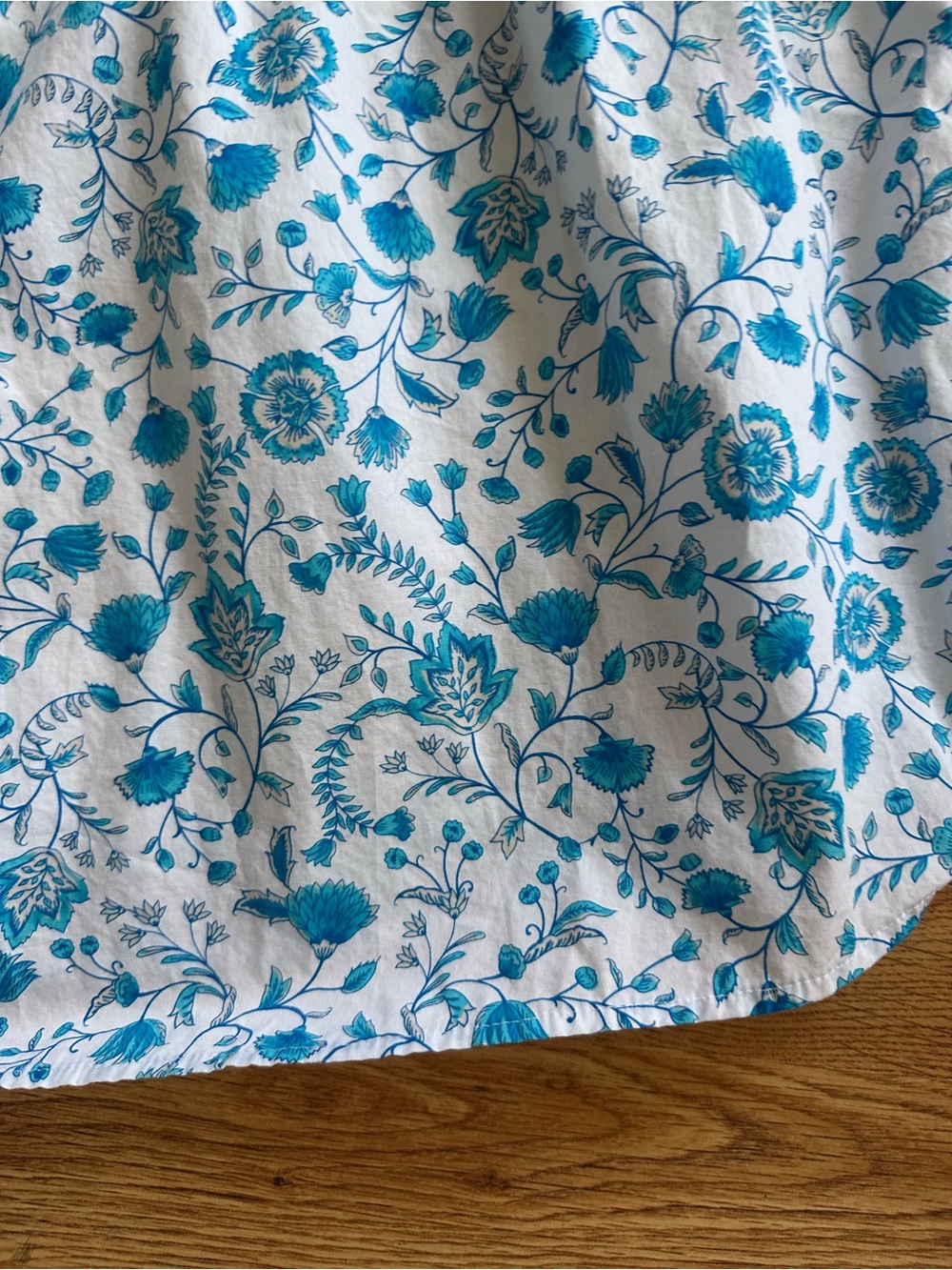 Draper James Carrie Blue White Smocked Midi Floral Sundress L - Picture 10 of 12